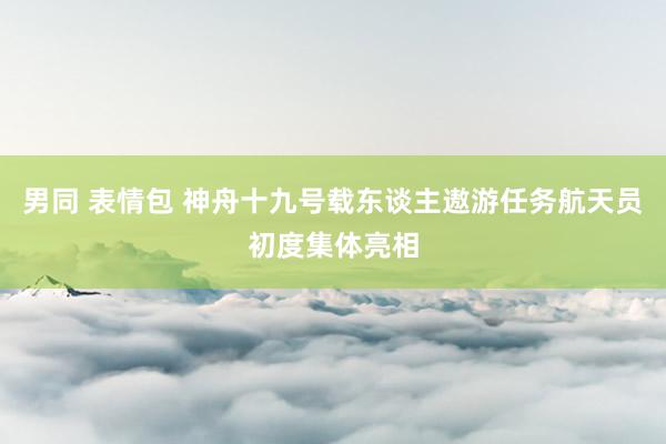 男同 表情包 神舟十九号载东谈主遨游任务航天员初度集体亮相