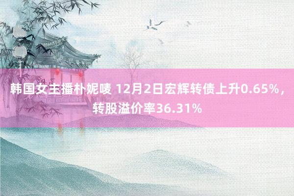 韩国女主播朴妮唛 12月2日宏辉转债上升0.65%，转股溢价率36.31%