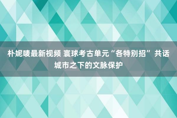 朴妮唛最新视频 寰球考古单元“各特别招” 共话城市之下的文脉保护