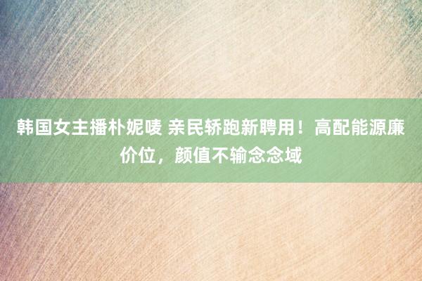 韩国女主播朴妮唛 亲民轿跑新聘用！高配能源廉价位，颜值不输念念域