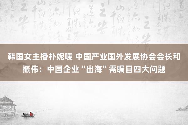 韩国女主播朴妮唛 中国产业国外发展协会会长和振伟：中国企业“出海”需瞩目四大问题