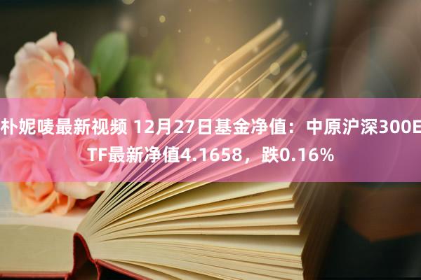 朴妮唛最新视频 12月27日基金净值：中原沪深300ETF最新净值4.1658，跌0.16%