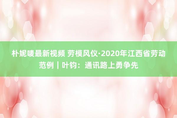 朴妮唛最新视频 劳模风仪·2020年江西省劳动范例｜叶钧：通讯路上勇争先